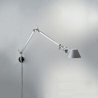 TOLOMEO MINI LED WALL LAMP WITH S BRACKET, Aluminum, medium