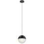 MOONLIT 8" LED PENDANT WITH ETCHED ACRYLIC, Matte Black, small