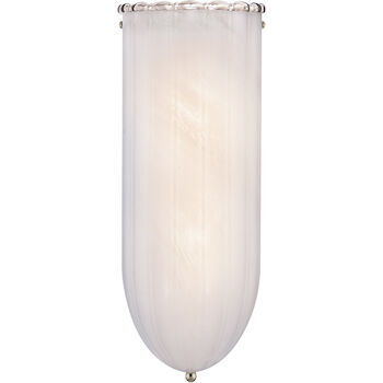 AERIN ROSEHILL 2-LIGHT 6-INCH LINEAR WALL SCONCE LIGHT WITH WHITE GLASS SHADE, Polished Nickel, large