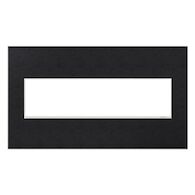 ADORNE 4-GANG REAL MATERIAL WALL PLATE, Black Leather, medium
