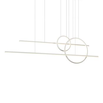 CHUTE 56" LINEAR CHANDELIER, White, large