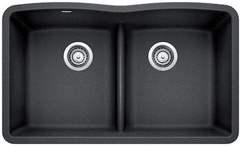 DIAMOND U 2 SILGRANIT SINK WITH LOW DIVIDE, Anthracite, large