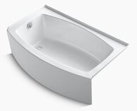 EXPANSE® 60 X 30-36 INCHES CURVED ALCOVE BATHTUB WITH INTEGRAL FLANGE, LEFT-HAND DRAIN, White, medium
