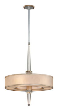 HARLOW 6-LIGHT PENDANT, Tranquility Silver Leaf, large