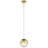 MOONLIT 8" LED PENDANT WITH ETCHED ACRYLIC, Champagne Gold, medium