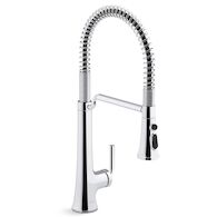 TONE SEMI-PROFESSIONAL PULL-DOWN KITCHEN SINK FAUCET WITH THREE-FUNCTION SPRAYHEAD, Polished Chrome, medium