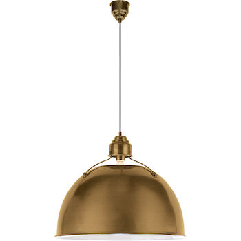 THOMAS OBRIEN EUGENE 21-INCH PENDANT, Hand-Rubbed Antique Brass, large