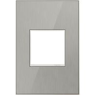 ADORNE 1-GANG REAL MATERIAL WALL PLATE, Brushed Stainless, medium
