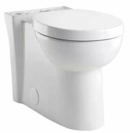 STUDIO TWO-PIECE SKIRTED CHAIR HEIGHT ROUND FRONT TOILET BOWL ONLY (WITH SEAT), White, medium