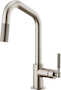 LITZE PULL-DOWN FAUCET WITH ANGLED SPOUT AND KNURLED HANDLE, Stainless Steel, small