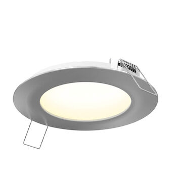 EXCEL 4 INCH ROUND CCT LED RECESSED PANEL LIGHT, Satin Nickel, large