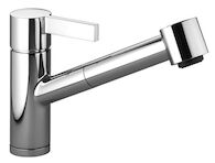 ENO SINGLE-LEVER PULL OUT KITCHEN FAUCET WITH SPRAY FUNCTION, Polished Chrome, medium