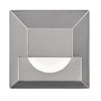 SQUARE LED STEP AND WALL LIGHT, Stainless Steel, large
