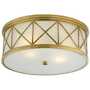 MONTPELIER LARGE 3 LIGHT FLUSH MOUNT WITH FROSTED GLASS, Hand-Rubbed Antique Brass, small