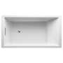UNDERSCORE® RECTANGLE 66 X 36 INCHES DROP IN BATHTUB WITH END DRAIN, Biscuit, small