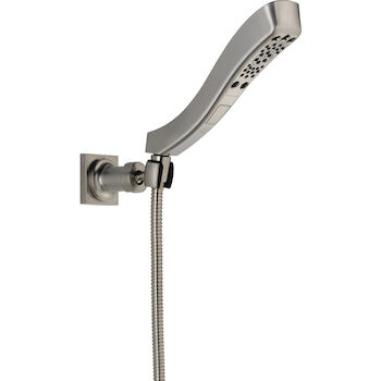DELTA H2OKINETIC® 4-SETTING ADJUSTABLE WALL MOUNT HANDSHOWER, Stainless Steel, large