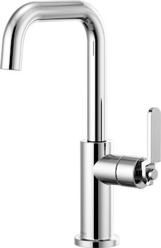 LITZE BAR FAUCET WITH SQUARE SPOUT AND INDUSTRIAL HANDLE, Chrome, large