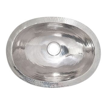 BABY CLASSIC 15.75-INCH UNDERMOUNT BATHROOM SINK, CPS38, Polished Nickel, large