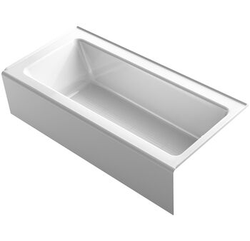 BELLWETHER® 66 X 32 INCHES ALCOVE BATHTUB WITH INTEGRAL APRON, RIGHT-HAND DRAIN, White, large
