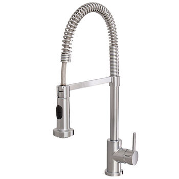 WIZARD PULL OUT DUAL STREAM KITCHEN FAUCET, Polished Chrome, large