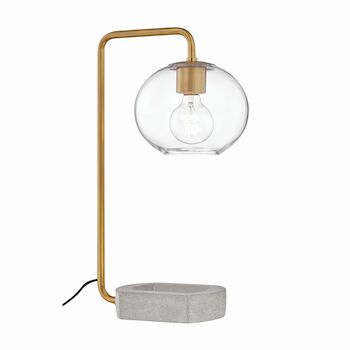 MARGOT 1 LIGHT WALL TABLE LAMP, Aged Brass, large