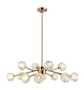 ROSA 12 LIGHT CHANDELIER, Aged Gold Brass, small