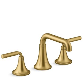 TONE™ WIDESPREAD BATHROOM SINK FAUCET, 1.2 GPM, Vibrant Brushed Moderne Brass, large