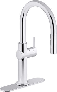 CRUE KITCHEN SINK FAUCET WITH KOHLER® KONNECT™ AND VOICE-ACTIVATED TECHNOLOGY, Polished Chrome, large