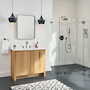 STUDIO S 8-INCH WIDESPREAD 2-HANDLES BATHROOM FAUCET WITH LEVER HANDLES, Matte Black, small