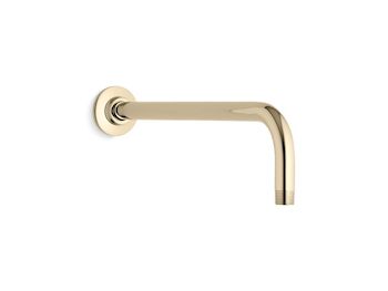 WALL-MOUNT RAINHEAD ARM AND FLANGE, Vibrant French Gold, large