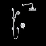 VIAGGIO 1/2" THERMOSTATIC & PRESSURE BALANCE 3 FUNCTION SYSTEM TRIM WITH INTEGRATED VOLUME CONTROL (LEVER HANDLE), Polished Chrome, medium