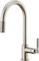 LITZE PULL-DOWN FAUCET WITH ARC SPOUT AND KNURLED HANDLE, Stainless Steel, small