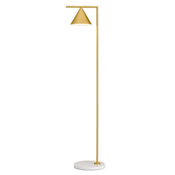 CAPTAIN FLINT DIMMABLE FLOOR LAMP WITH MARBLE BASE BY MICHAEL ANASTASSIADES, Brass, large