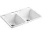 DEERFIELD® 33 X 22 X 9-5/8 INCHES DOUBLE-EQUAL KITCHEN SINK, , small
