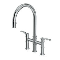 ARMSTRONG™ PULL-DOWN BRIDGE KITCHEN FAUCET WITH C-SPOUT, Polished Chrome, medium