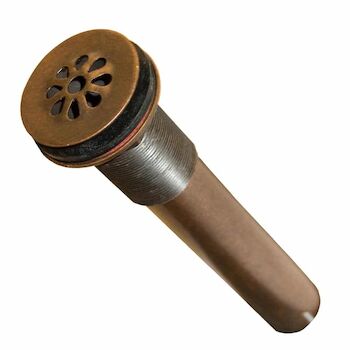 1.5-INCH TEARDROP DRAIN, DR150, Weathered Copper, large