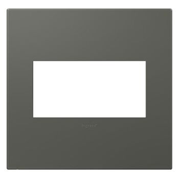 ADORNE 2-GANG PLASTIC WALL PLATE, Soft Touch Moss Grey, large
