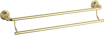 DEVONSHIRE® 24-INCH DOUBLE TOWEL BAR, Vibrant Polished Brass, large