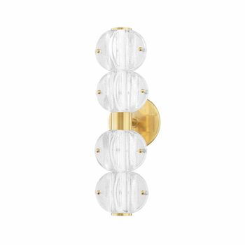 LINDLEY 16" FOUR LIGHT VANITY SCONCE, Aged Brass, large