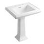 MEMOIRS® CLASSIC 27-INCH PEDESTAL BATHROOM SINK WITH 8-INCH WIDESPREAD FAUCET HOLES, White, small