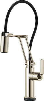 LITZE SMARTTOUCH® ARTICULATING FAUCET WITH INDUSTRIAL HANDLE, Polished Nickel, large