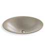 SHAGREEN CARILLON ROUND VESSEL BATHROOM SINK, Oyster Pearl, small