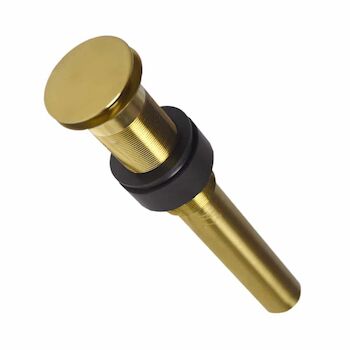 1.5-INCH PUSH TO SEAL DOME DRAIN, DR130, Brushed Gold, large