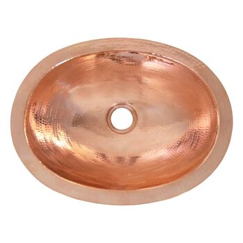 BABY CLASSIC 15.75-INCH UNDERMOUNT BATHROOM SINK, CPS38, Polished Copper, large