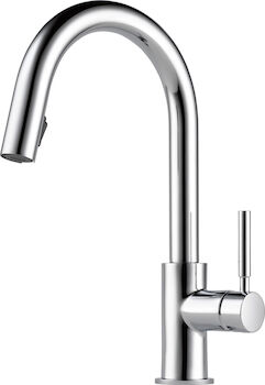 SOLNA SINGLE HANDLE PULL DOWN KITCHEN FAUCET, Chrome, large