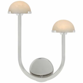 PEDRA 15-INCH ASYMMETRICAL RIGHT LED SCONCE, Polished Nickel, large