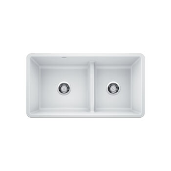 PRECIS UNDERMOUNT 1.75 LOW DIVIDE SINK, White, large