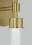 LINGER 2 LIGHT LINE VOLTAGE LED WALL/BATH VANITY, Natural Brass, small