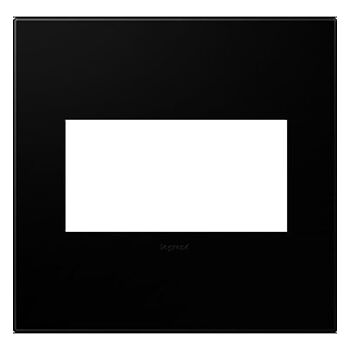 ADORNE 2-GANG PLASTIC WALL PLATE, Black Ink, large