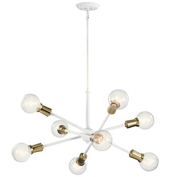 ARMSTRONG 8-LIGHT CHANDELIER, White, large